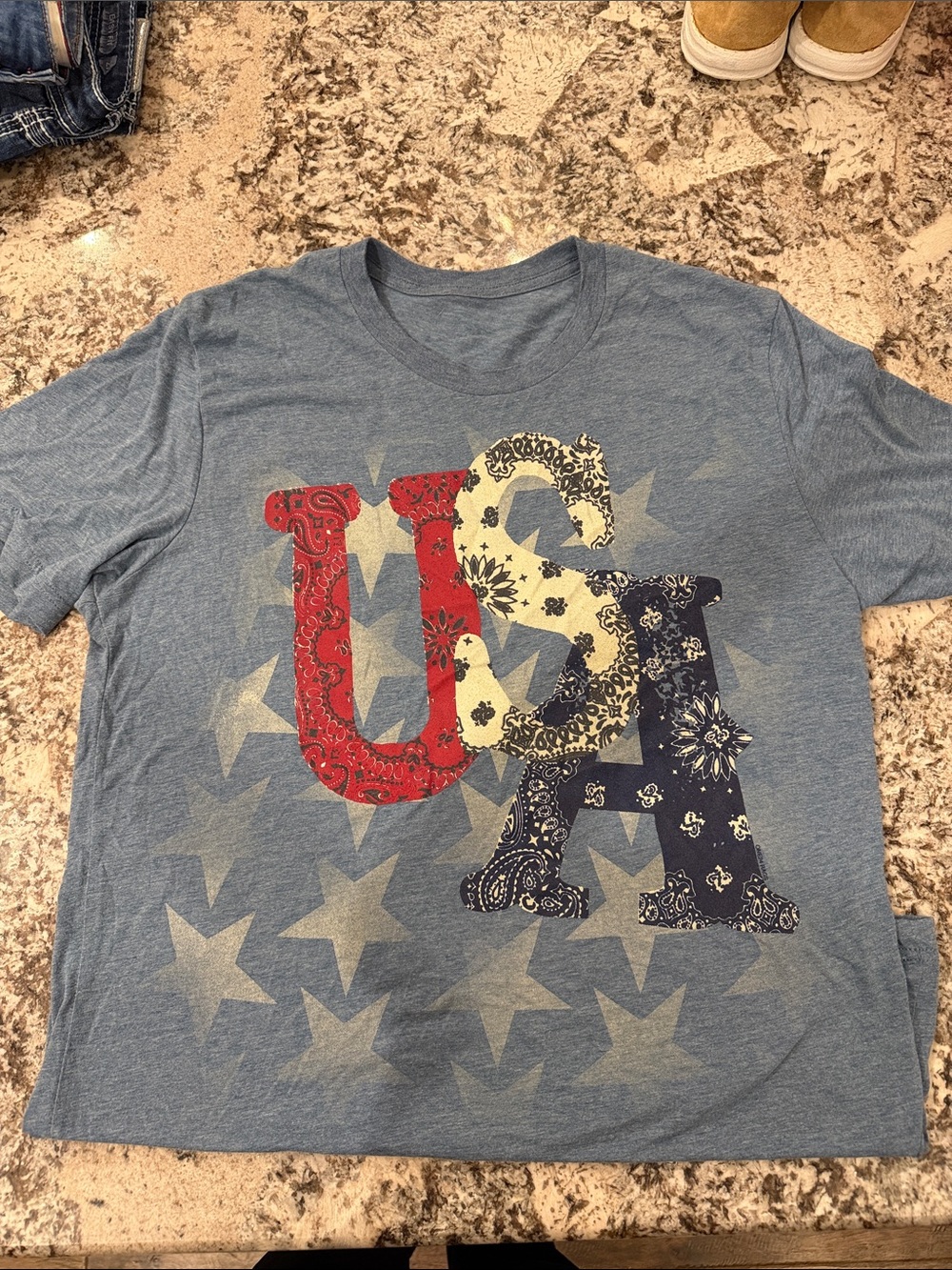 USA Graphic Tee - Blue Kids T-Shirt